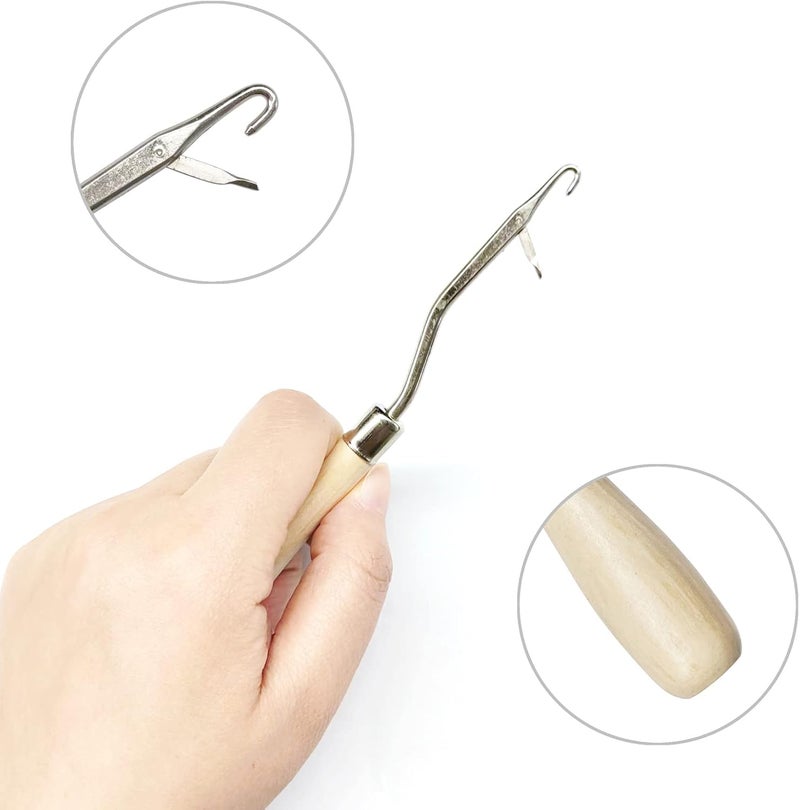 HSYMQ 5PCS Latch Hook, Different Sizes Small Crochet Hooks Needle for Hair - Image 3